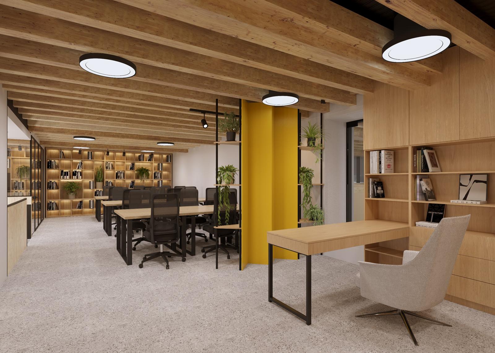 Supantă AI17 HUB — birouri private și săli de ședință